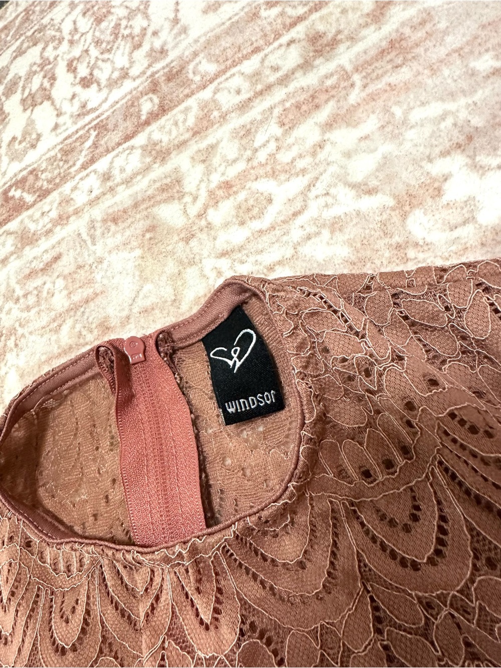 Dusty Rose 🪷 Lace Long Sleeve Top - Picture 7 of 11